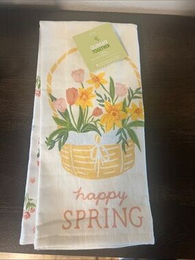 Celebrate Together "Happy Spring" Floral Kitchen Towel Set